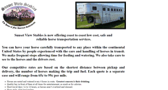 Desktop Screenshot of horsetransportation.sunset-view-stables.com
